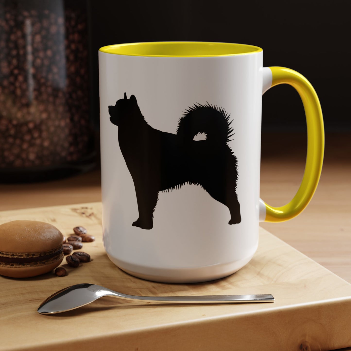 Malamute Silhouette 2-Tone Coffee Mug