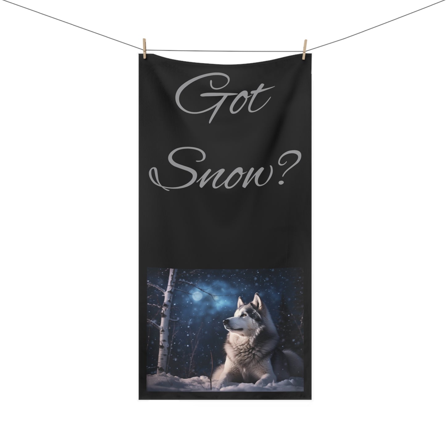 Got Snow? Mink-Cotton Beach Towel