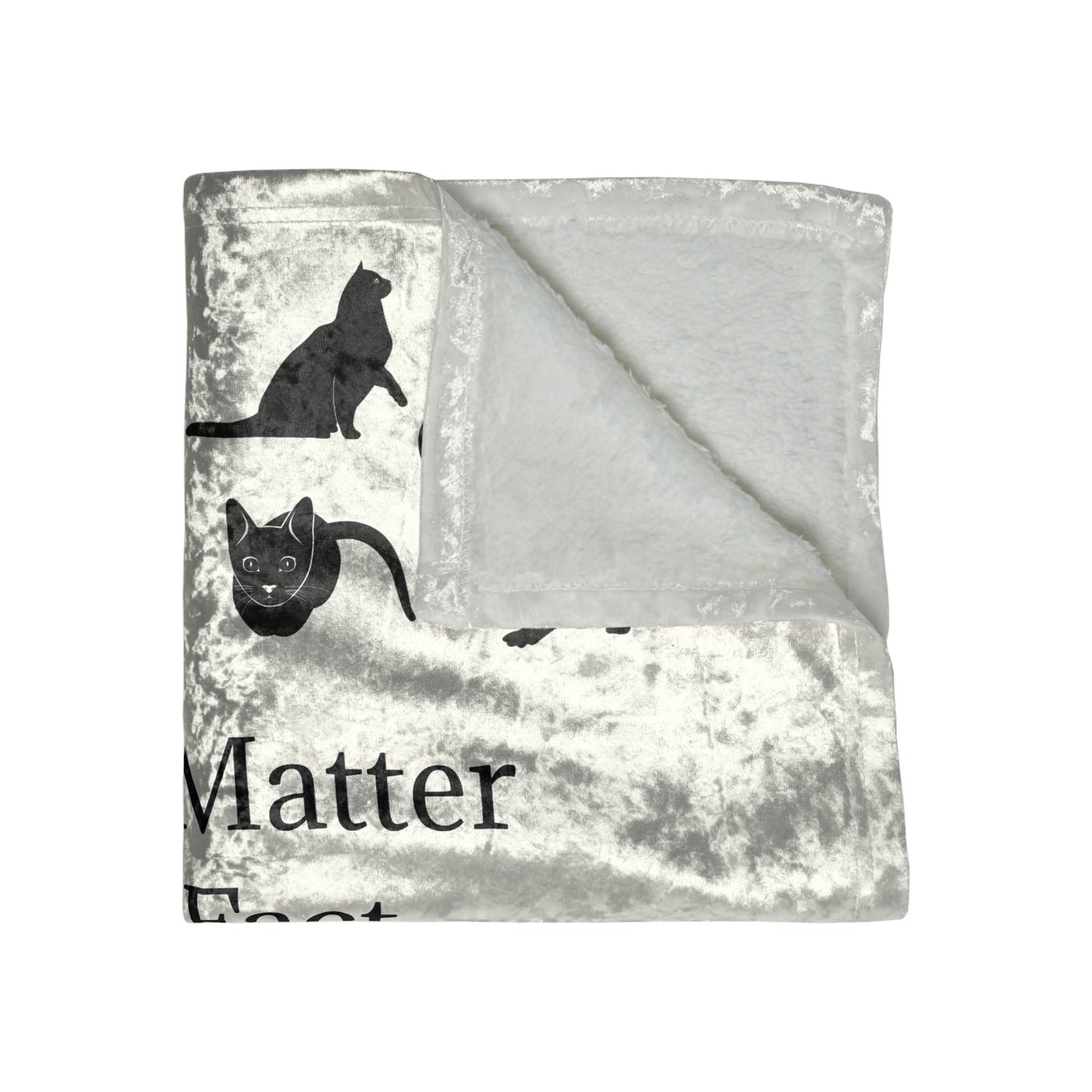 Matter Of Fact Cat Crushed Velvet Blanket