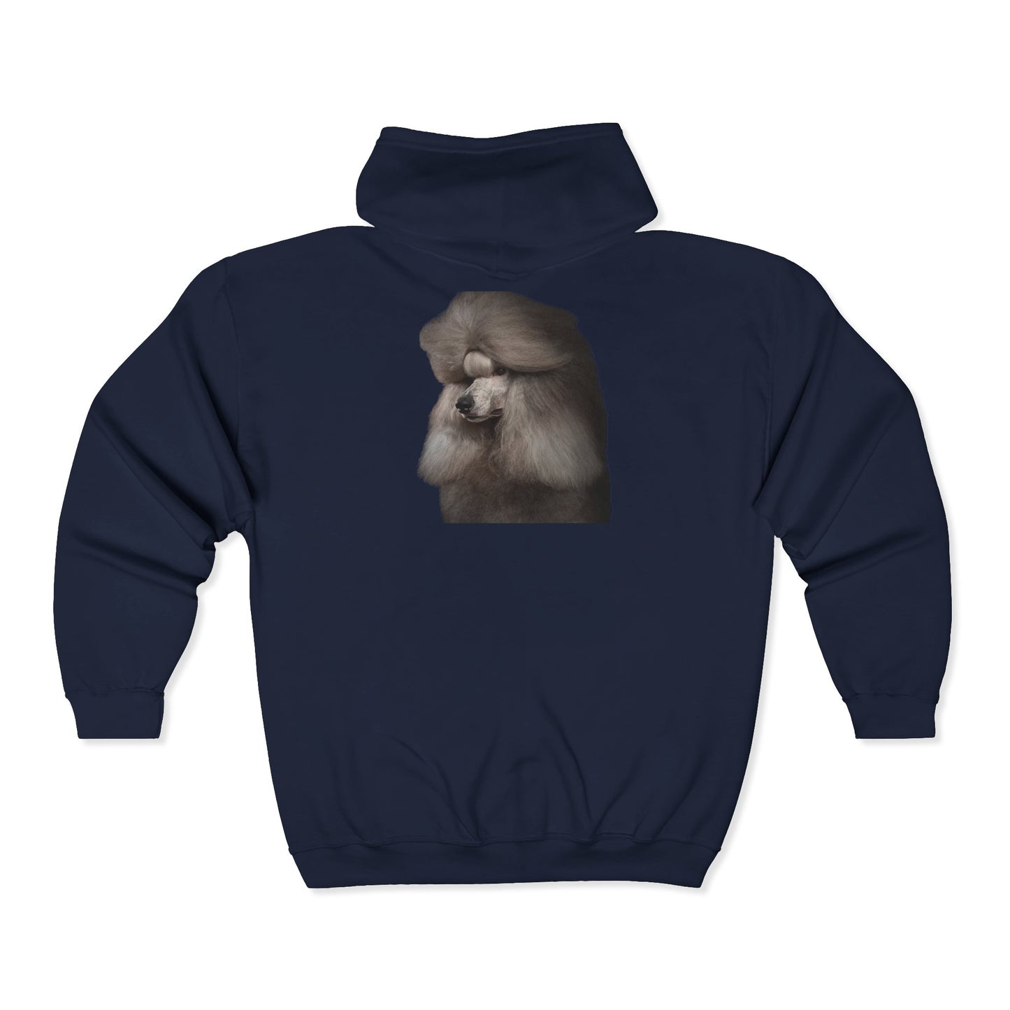 Poodle Head Unisex Full Zip Hoodie