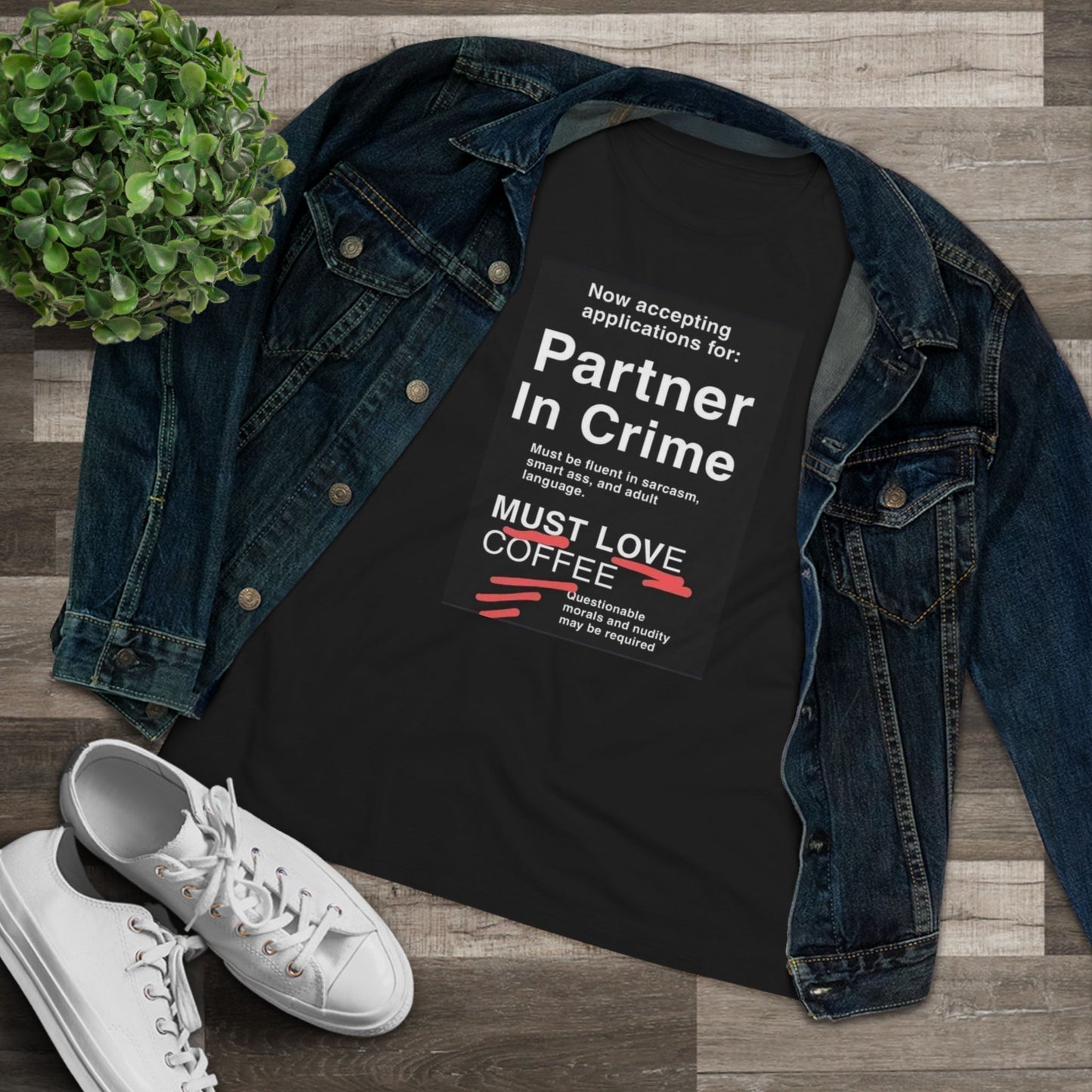 Partner In Crime Women's Short Sleeve Crewneck Tee
