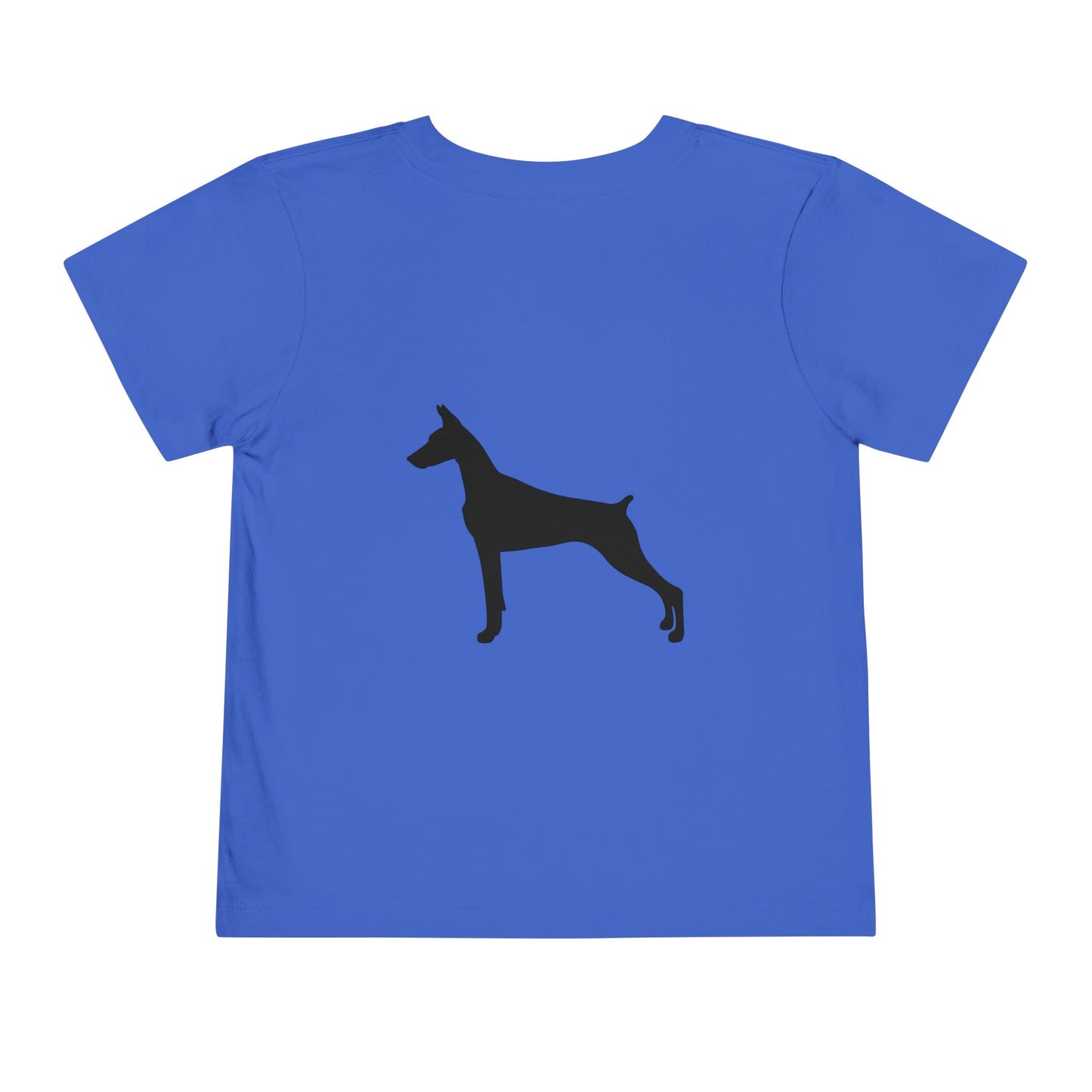 Doberman Silhouette Toddler Unisex Short Sleeve Crewneck Tee