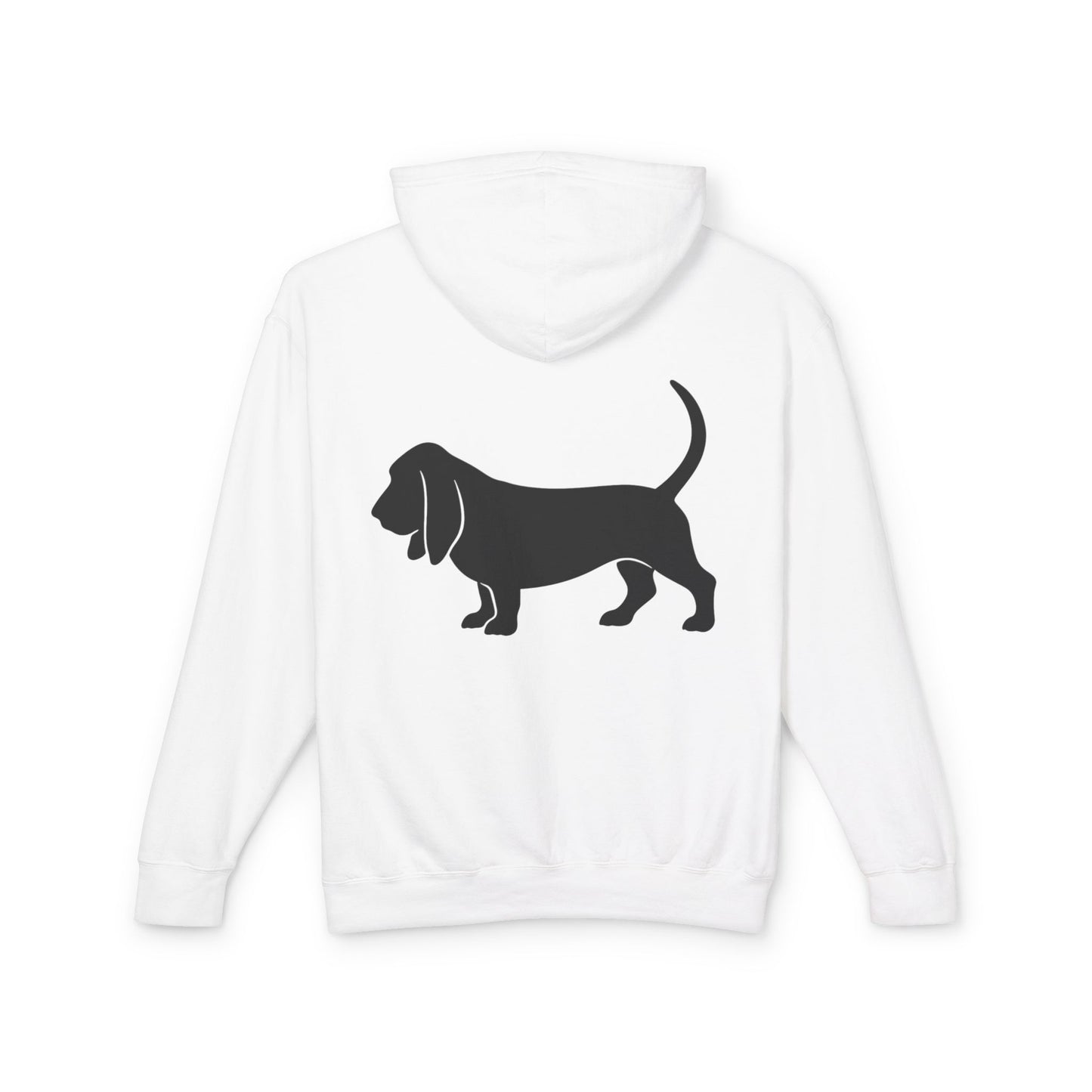 Basset Hound Silhouette Unisex Lightweight Hoodie