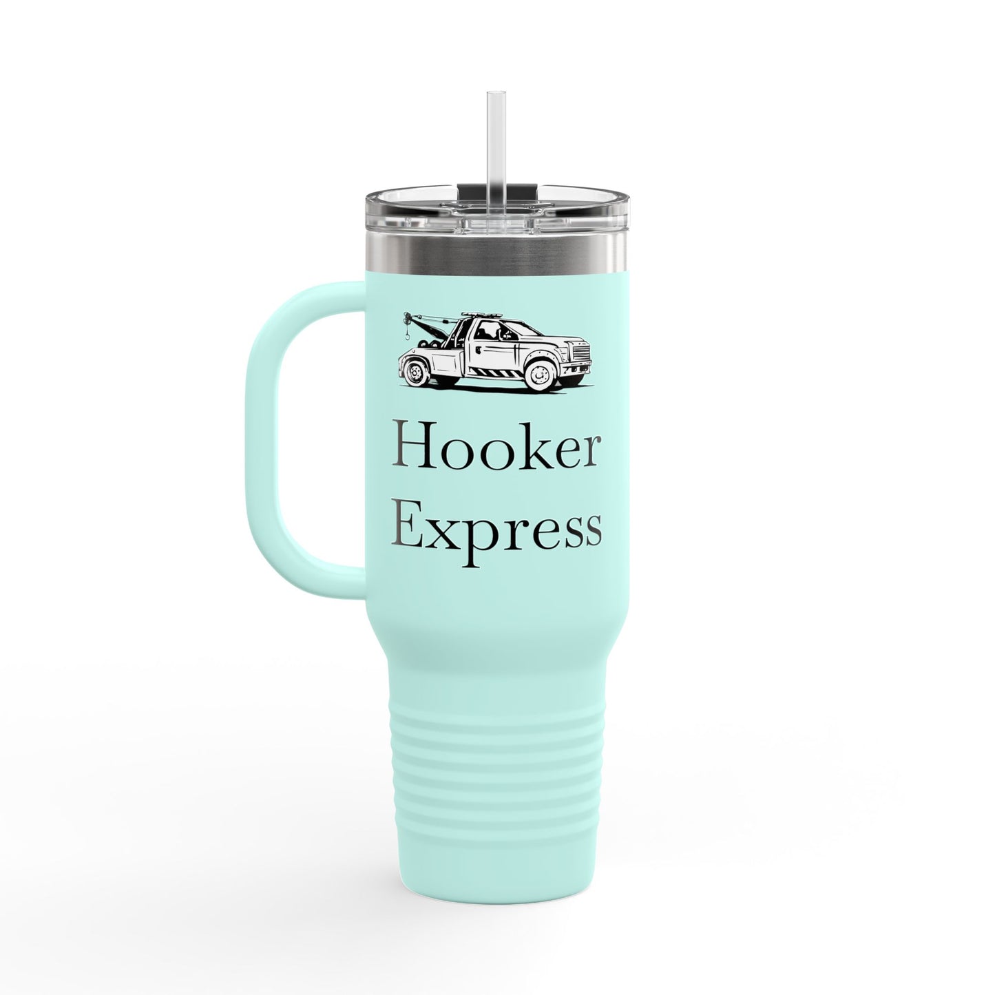 H**ker Express Wheel Lift Tow Truck Insulated Travel Mug