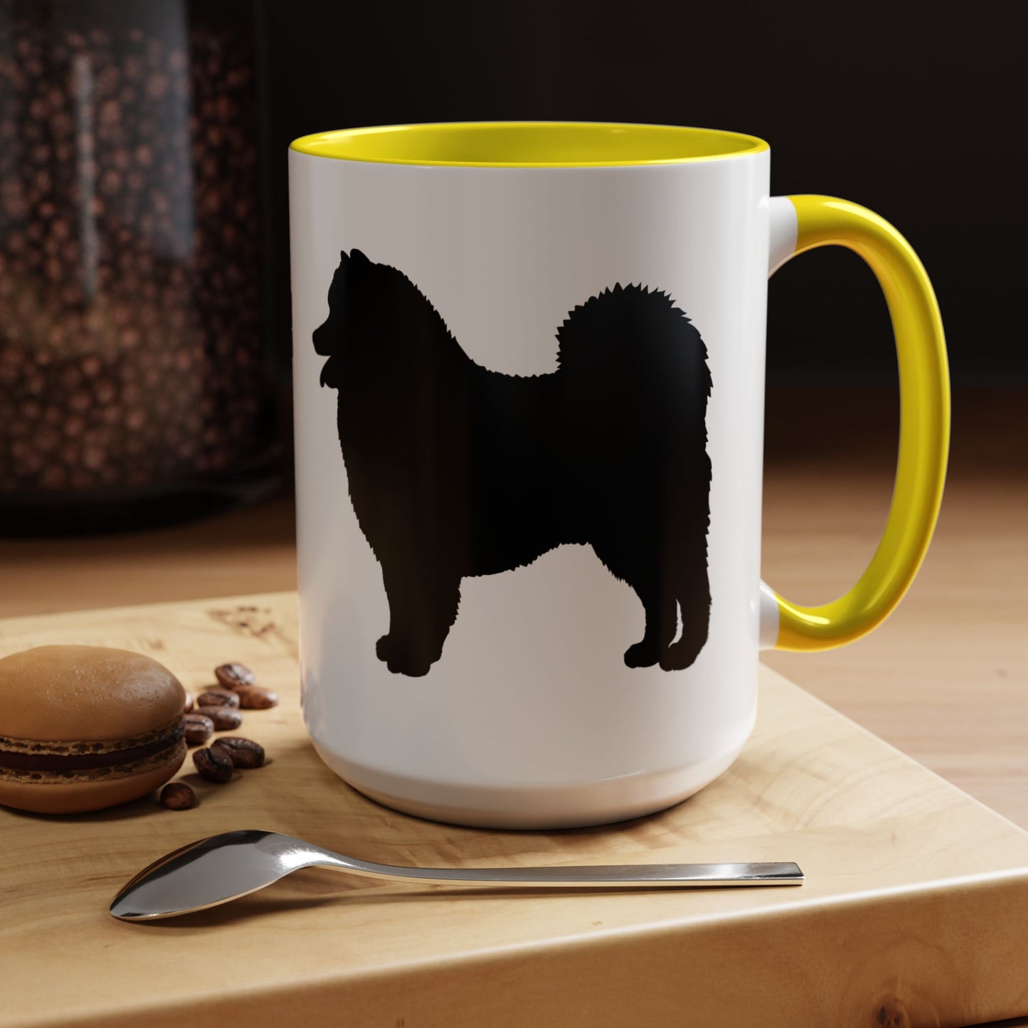 Samoyed Silhouette 2-Tone Coffee Mug
