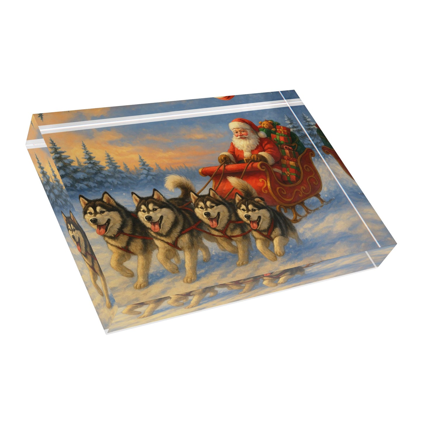 Dashing Through The Snow Acrylic Photo Block