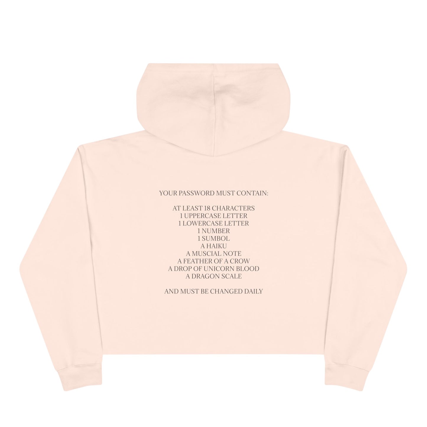 Password Women's Crop Hoodie