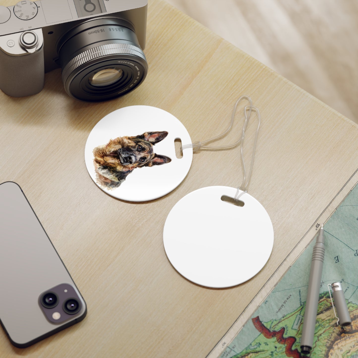 German Shepherd Head Luggage Tag