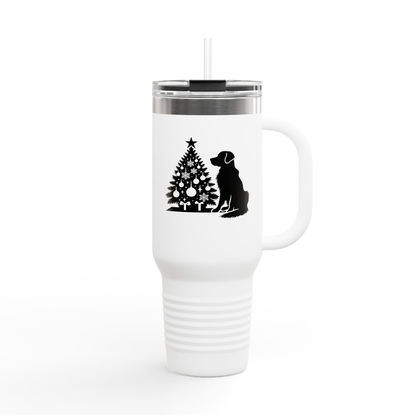 Golden Christmas Tree Insulated Travel Mug