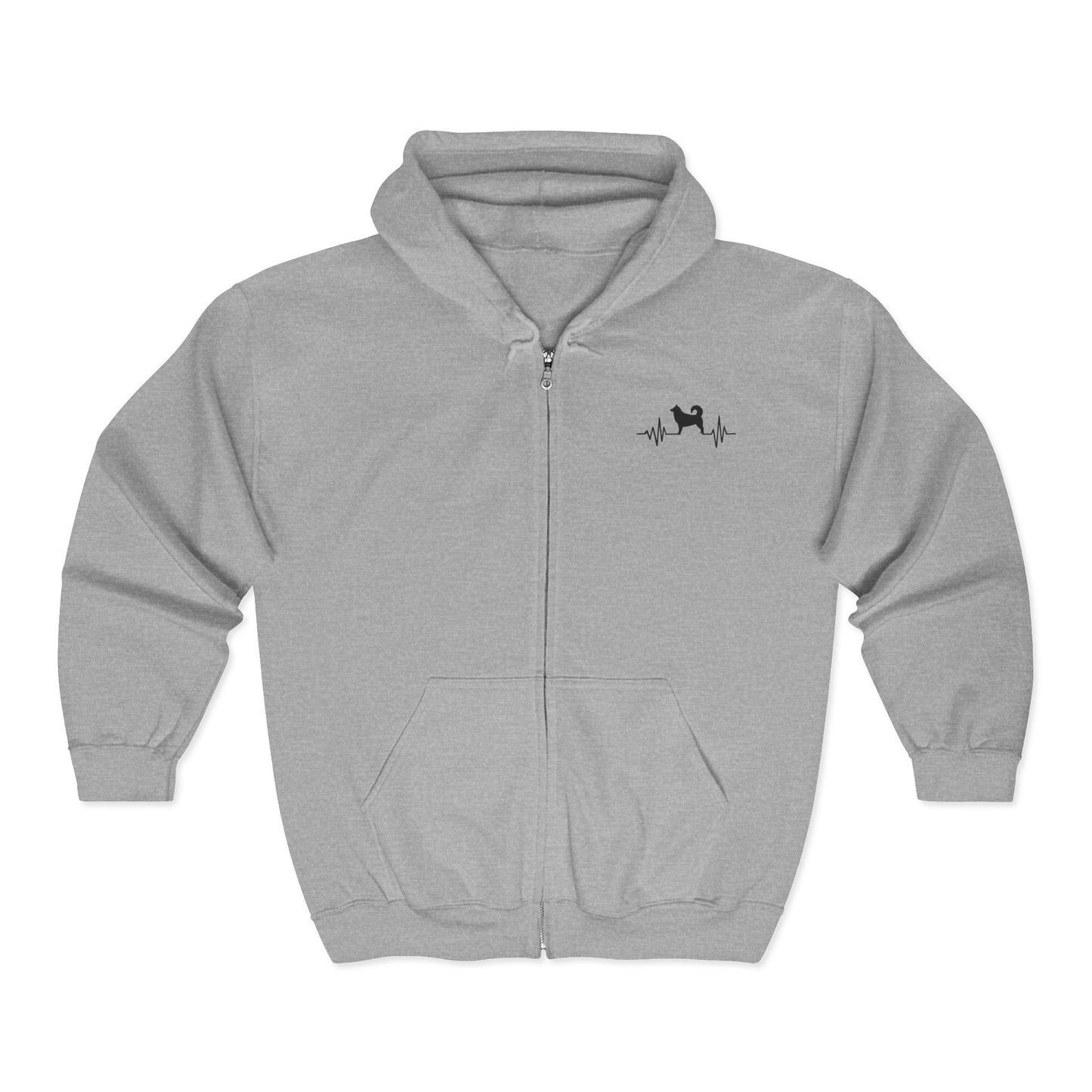 My Heart Beats For Malamutes Unisex Full Zip Hoodie