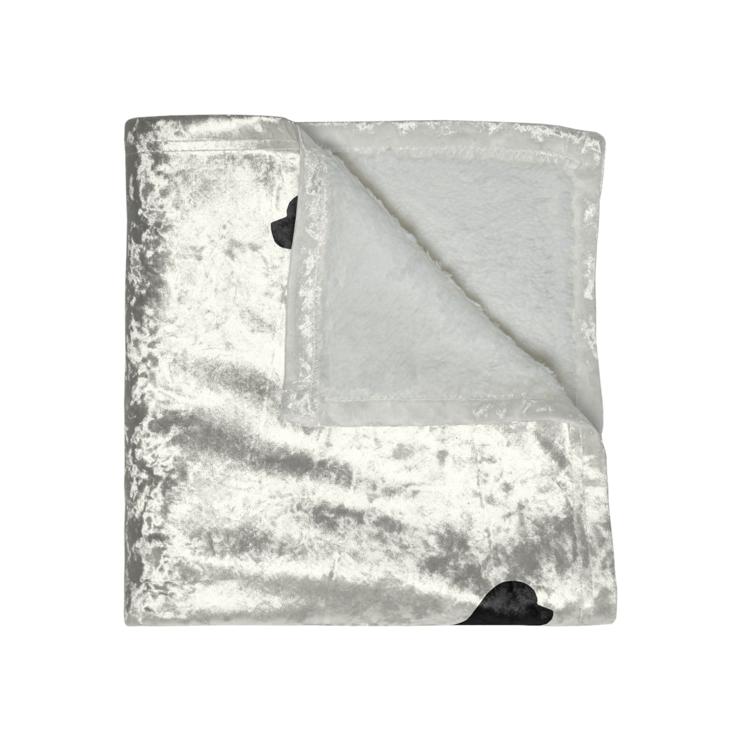 Newfie Silhouette Crushed Velvet Blanket