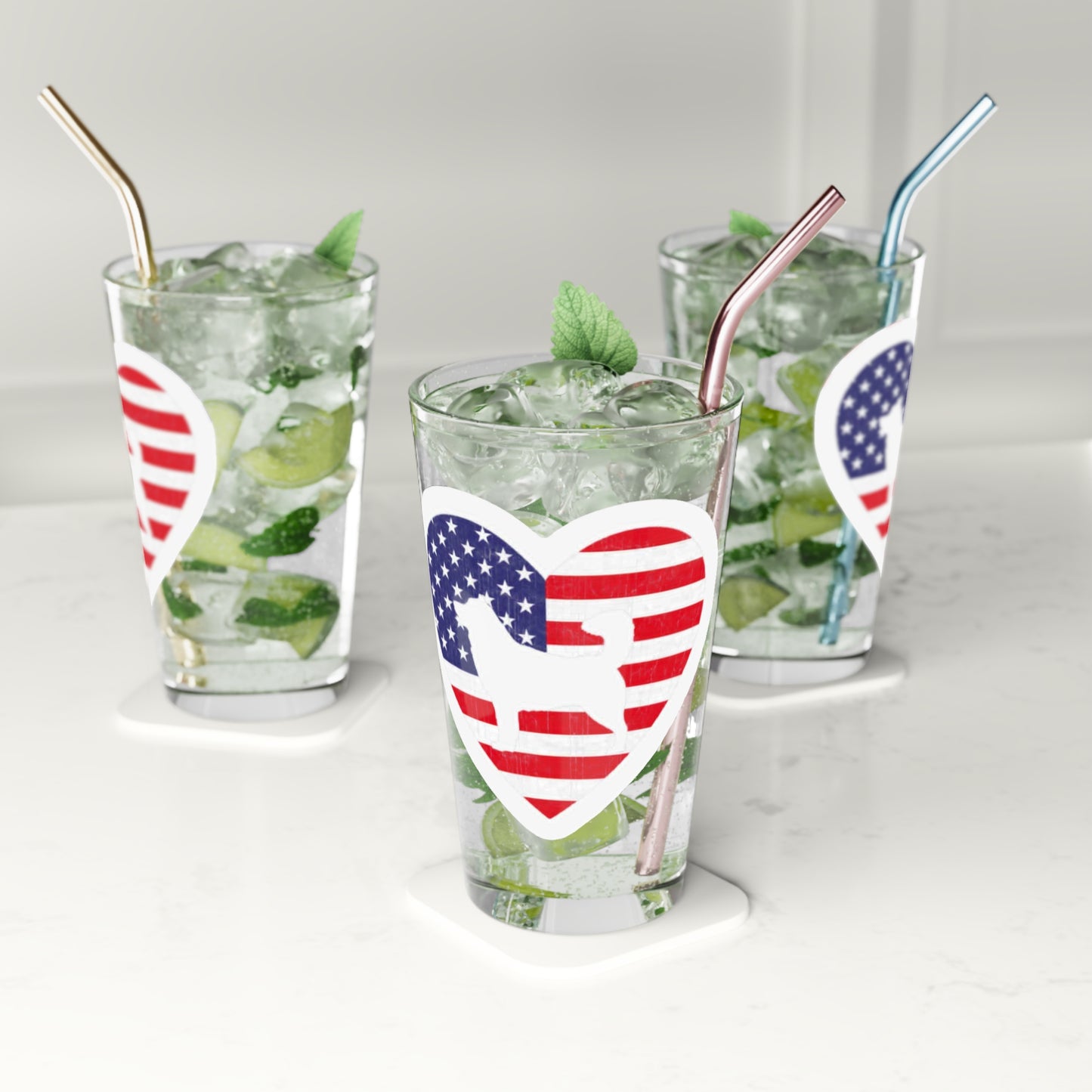 Malamute Flag Drinking Glass