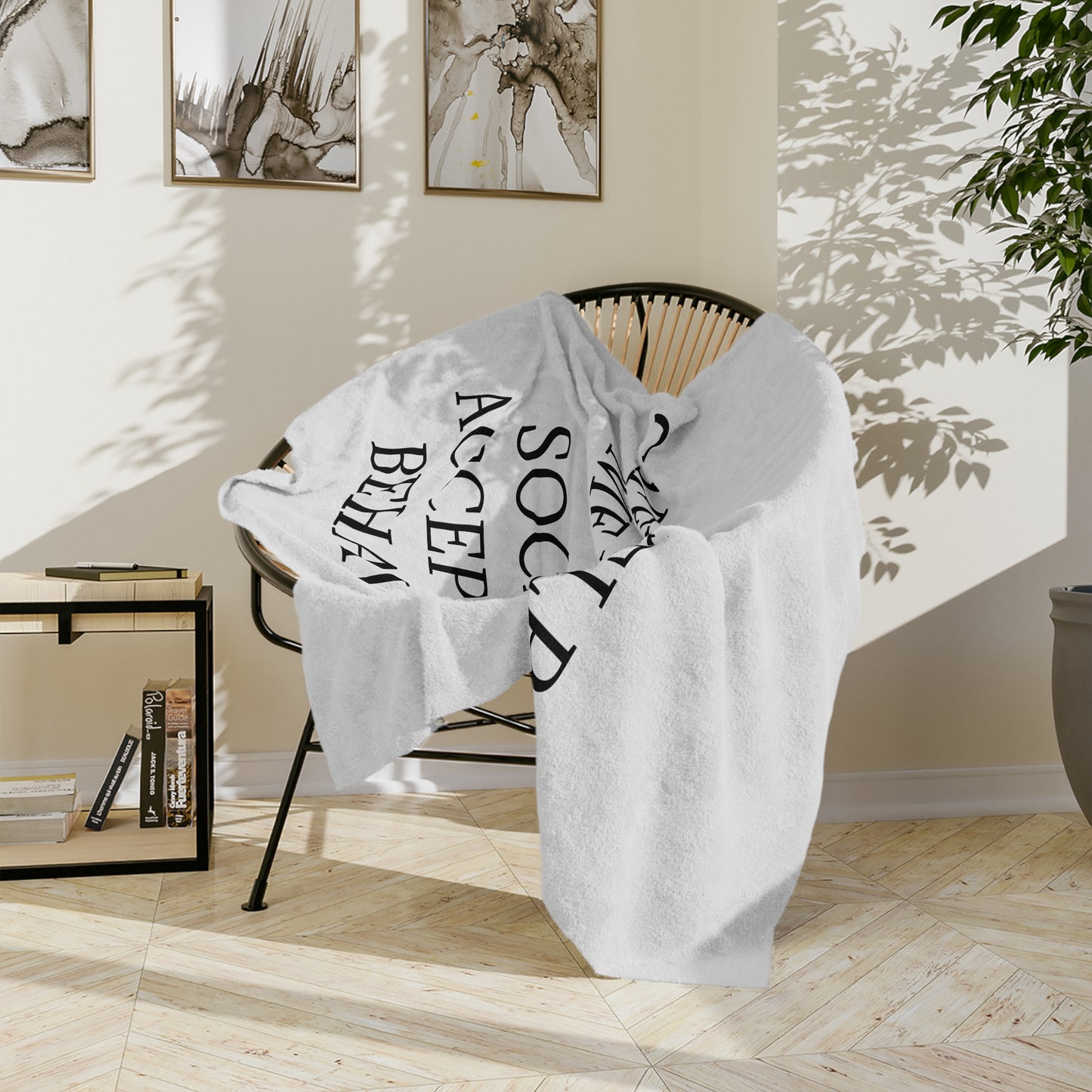 Socially Acceptable Velveteen Microfiber Blanket