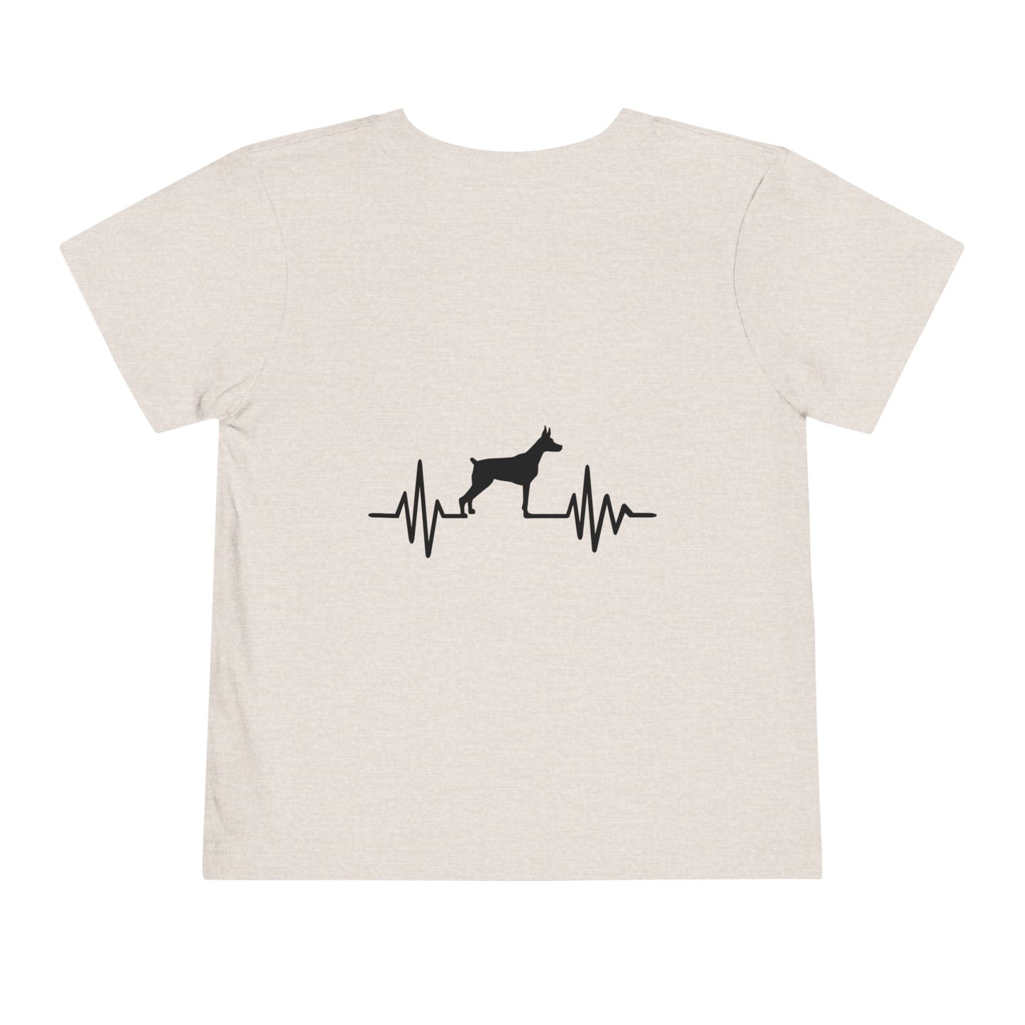 My Heart Beats For Dobermans Toddler Unisex Short Sleeve Crewneck Tee