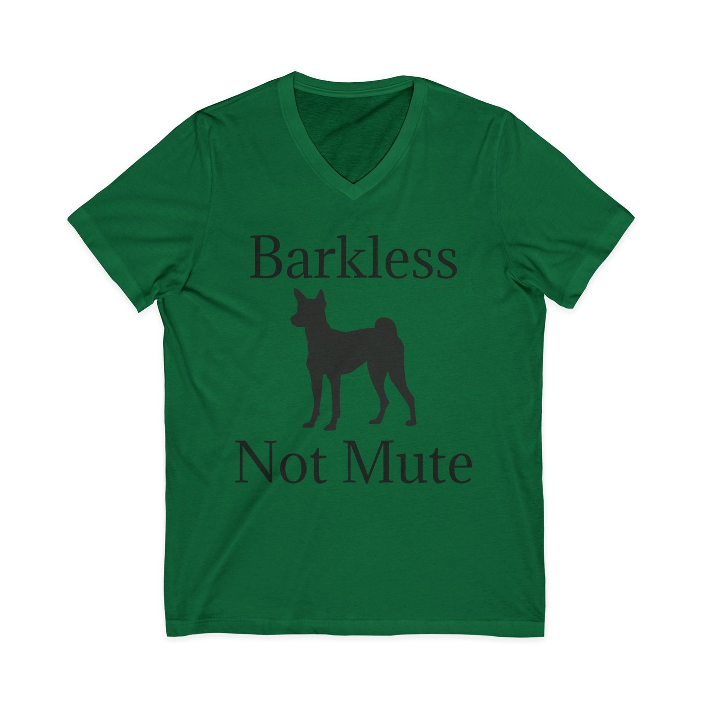 Barkless Not Mute Unisex Short Sleeve V-Neck Tee