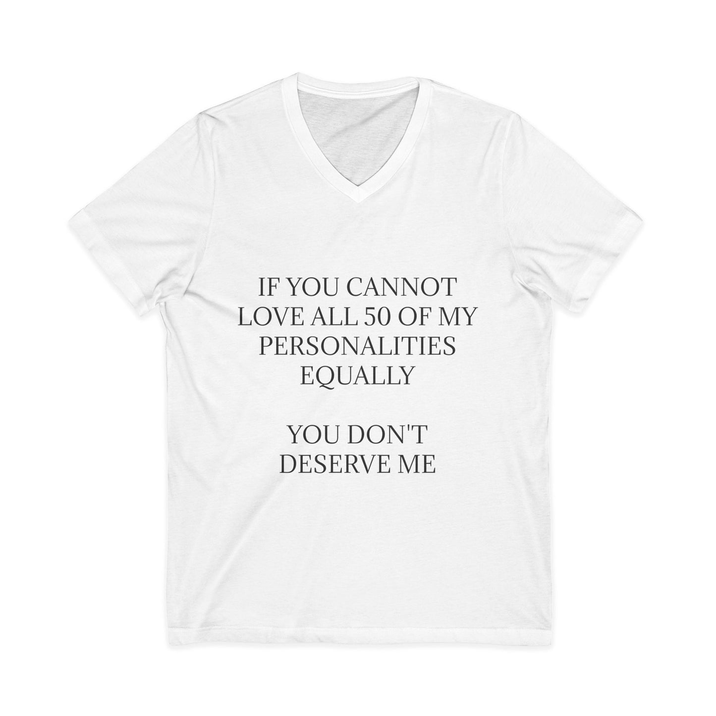 50 Personalities Unisex Short Sleeve V-Neck Tee