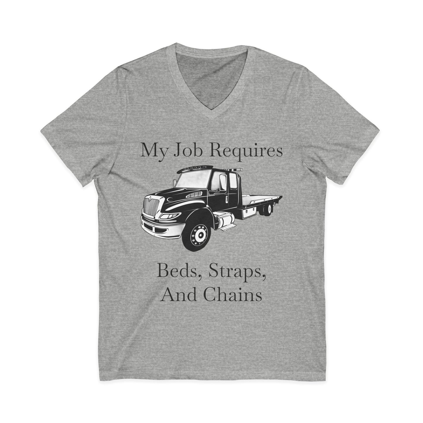Beds, Straps, And Chains Unisex Short Sleeve V-Neck Tee