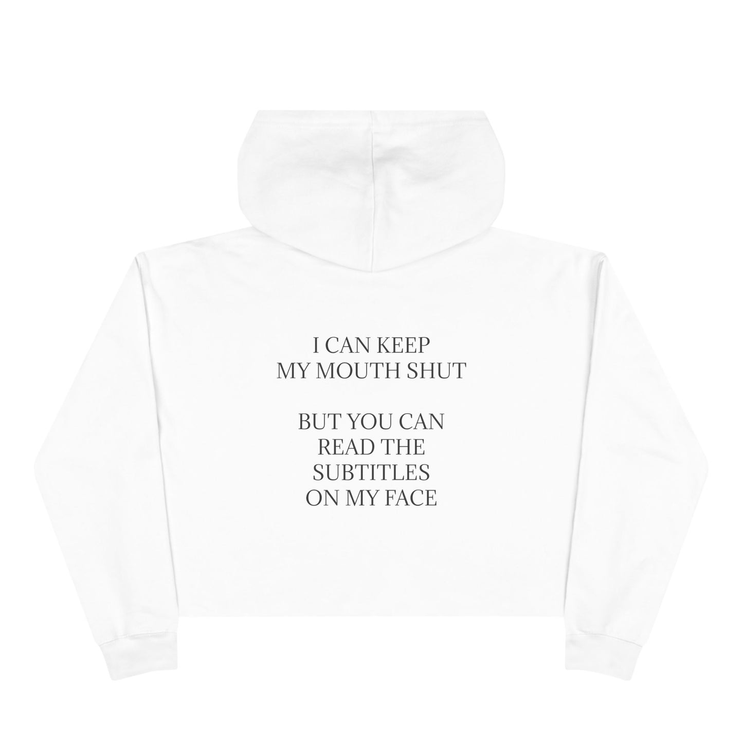 Subtitles Women's Crop Hoodie