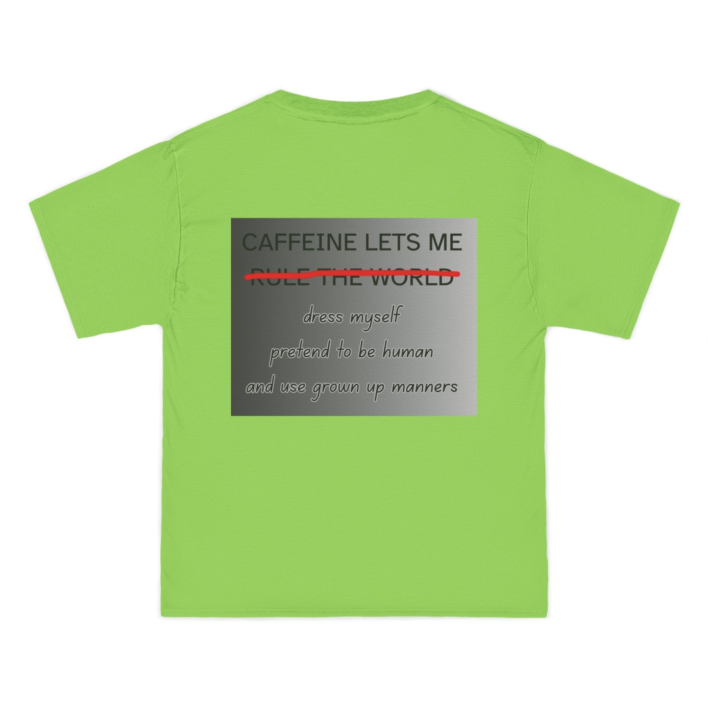 Caffeine Lets Me Men's Short-Sleeve Crewneck Tee
