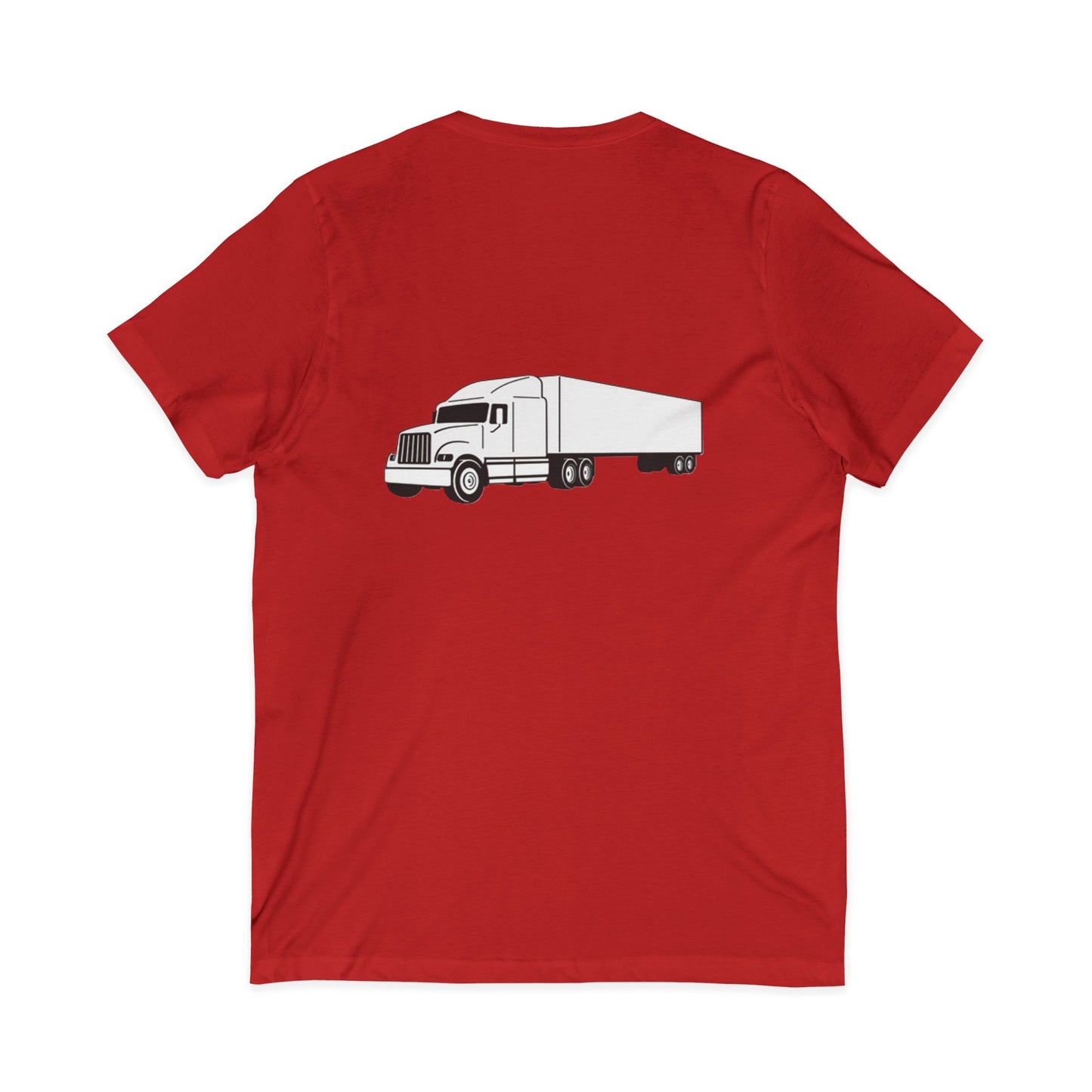 Semi Truck Unisex Short Sleeve V-Neck Tee