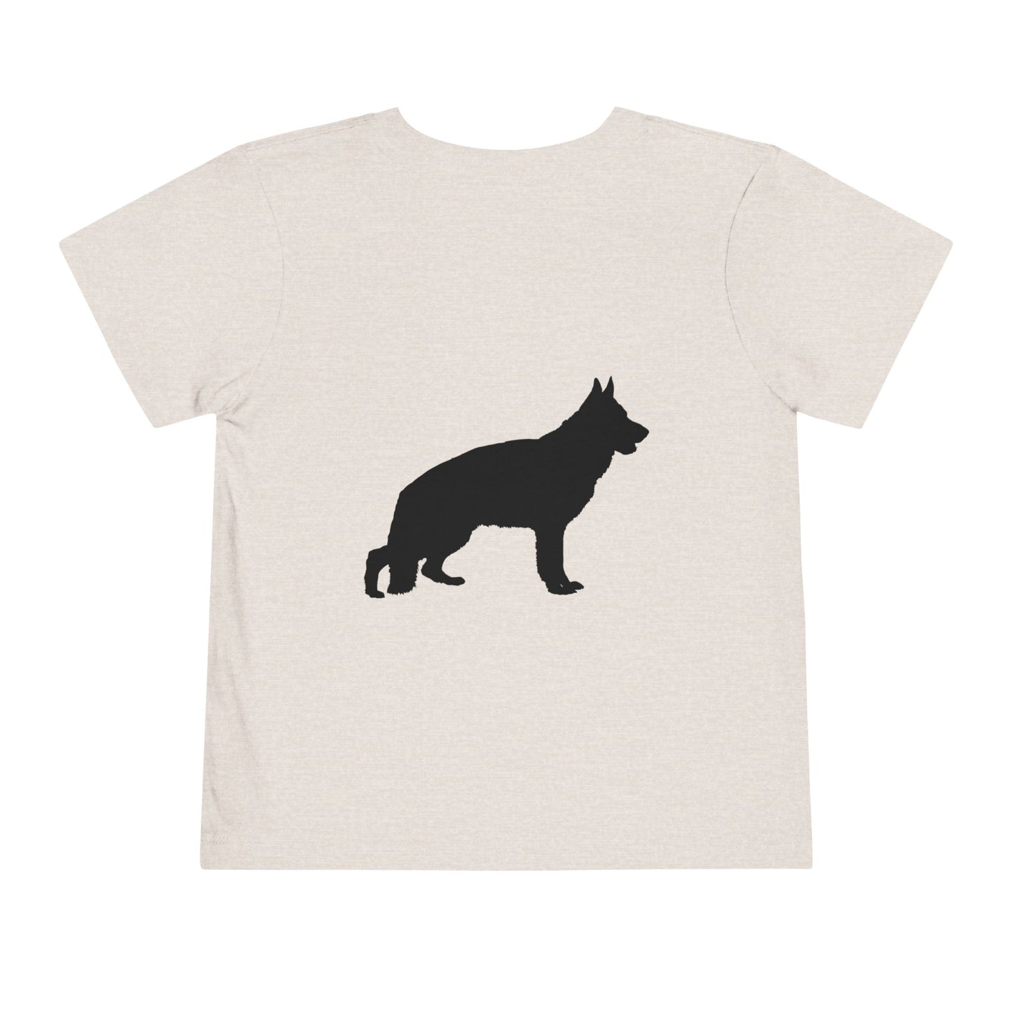 German Shepherd Silhouette Toddler Unisex Short Sleeve Crewneck Tee