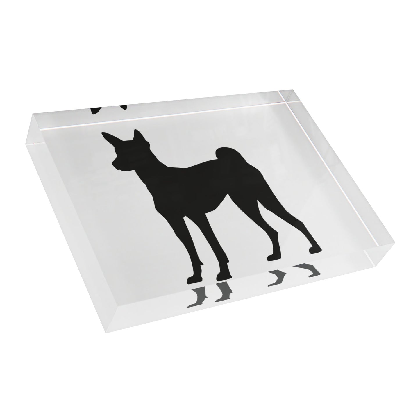 Basenji Silhouette Acrylic Photo Block