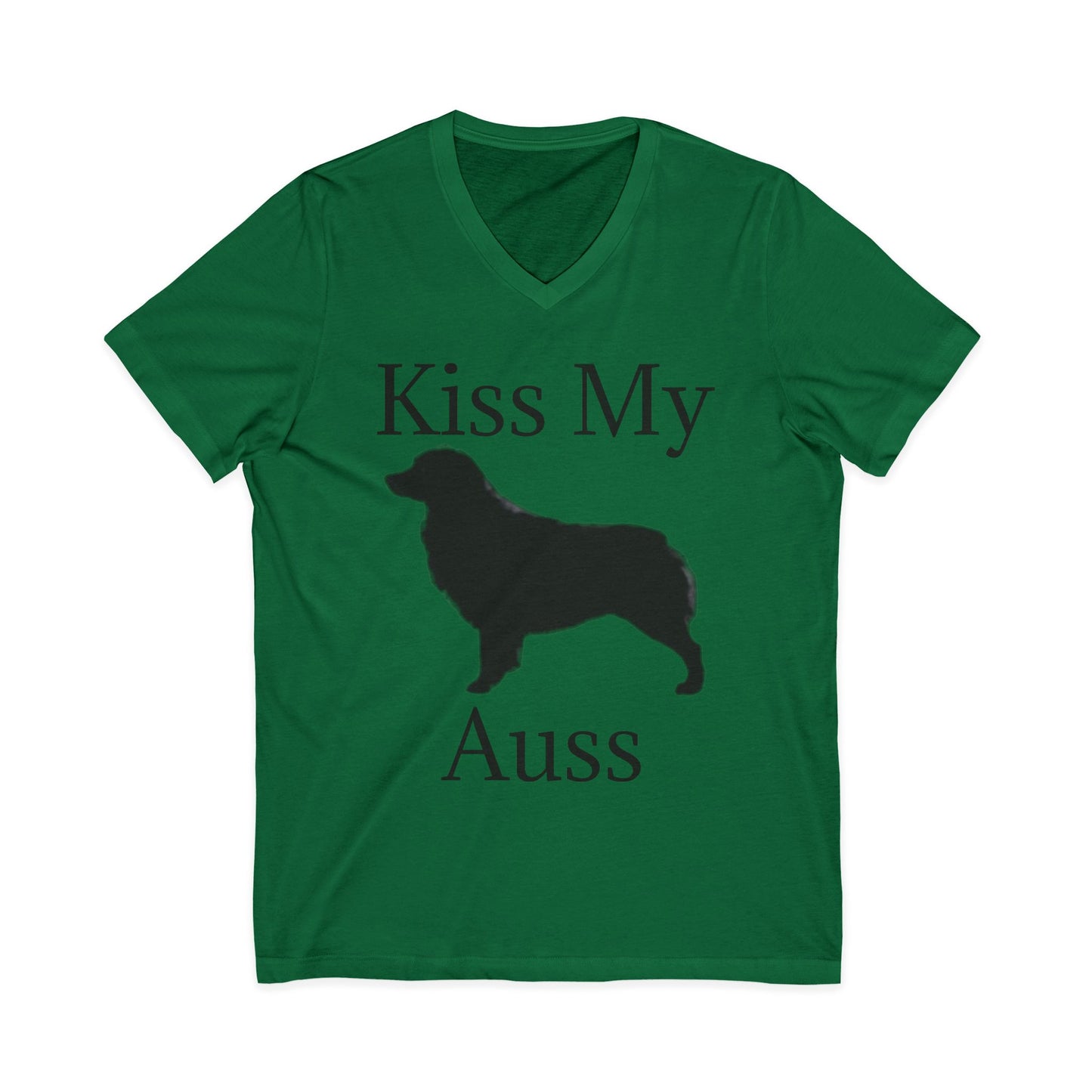 Kiss My Auss Unisex Short Sleeve V-Neck Tee