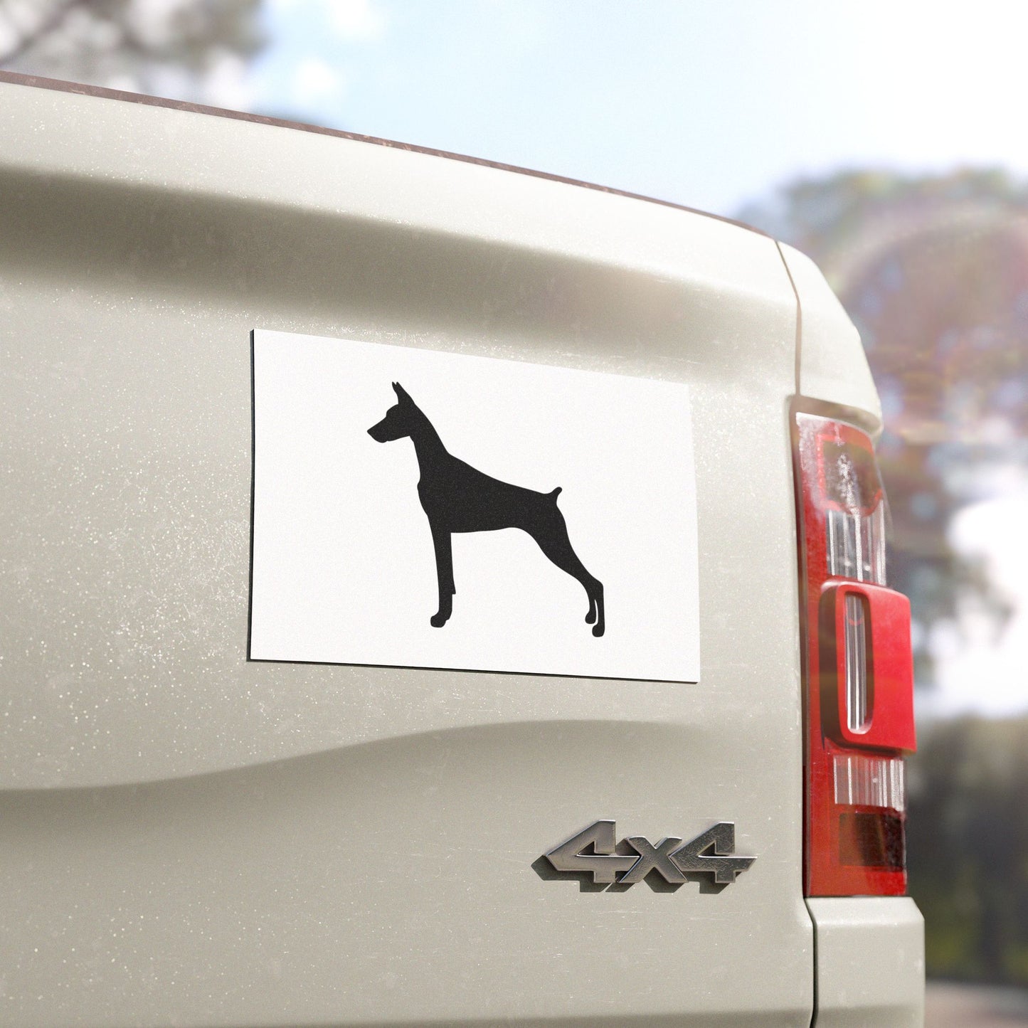 Doberman Silhouette Indoor/Outdoor Magnet