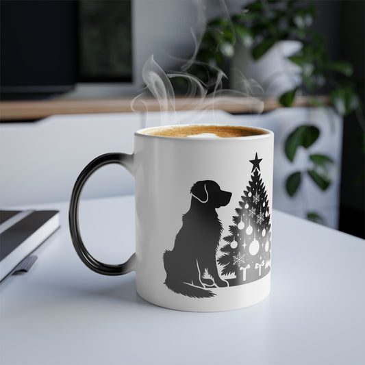 Golden Christmas Tree Color Changing Mug