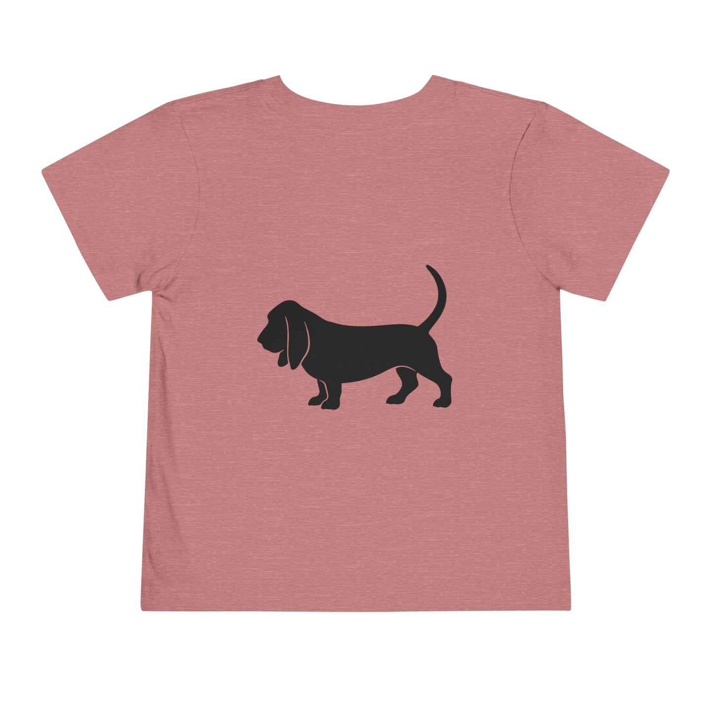 Basset Hound Silhouette Toddler Unisex Short Sleeve Crewneck Tee