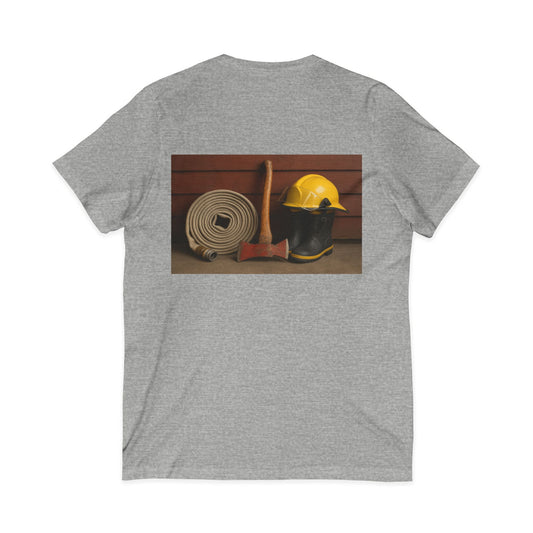Fire/Rescue Appreciation Unisex Short Sleeve V-Neck Tee