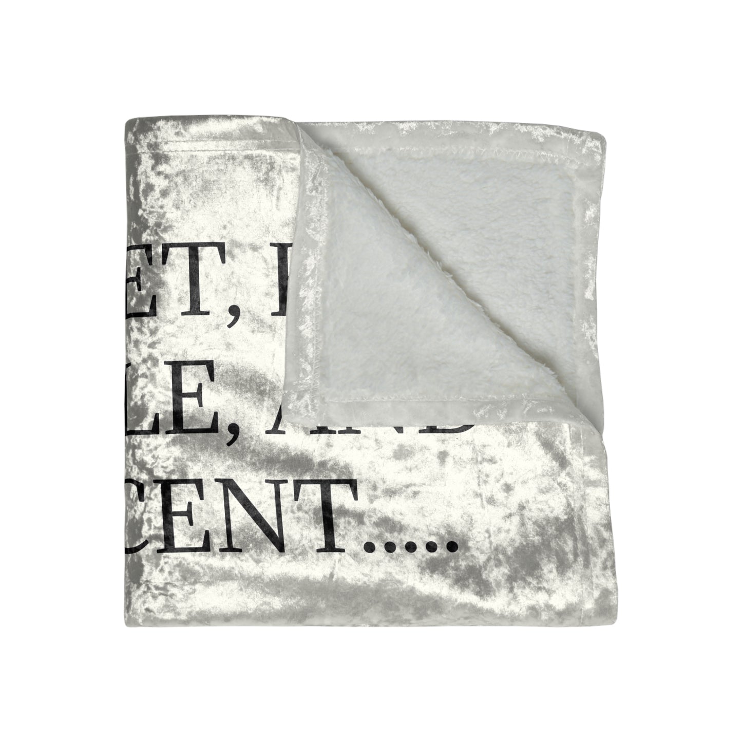 Blowing My Cover Crushed Velvet Blanket