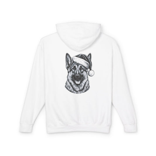 Santa Paws German Shepherd Unisex Lightweight Hoodie