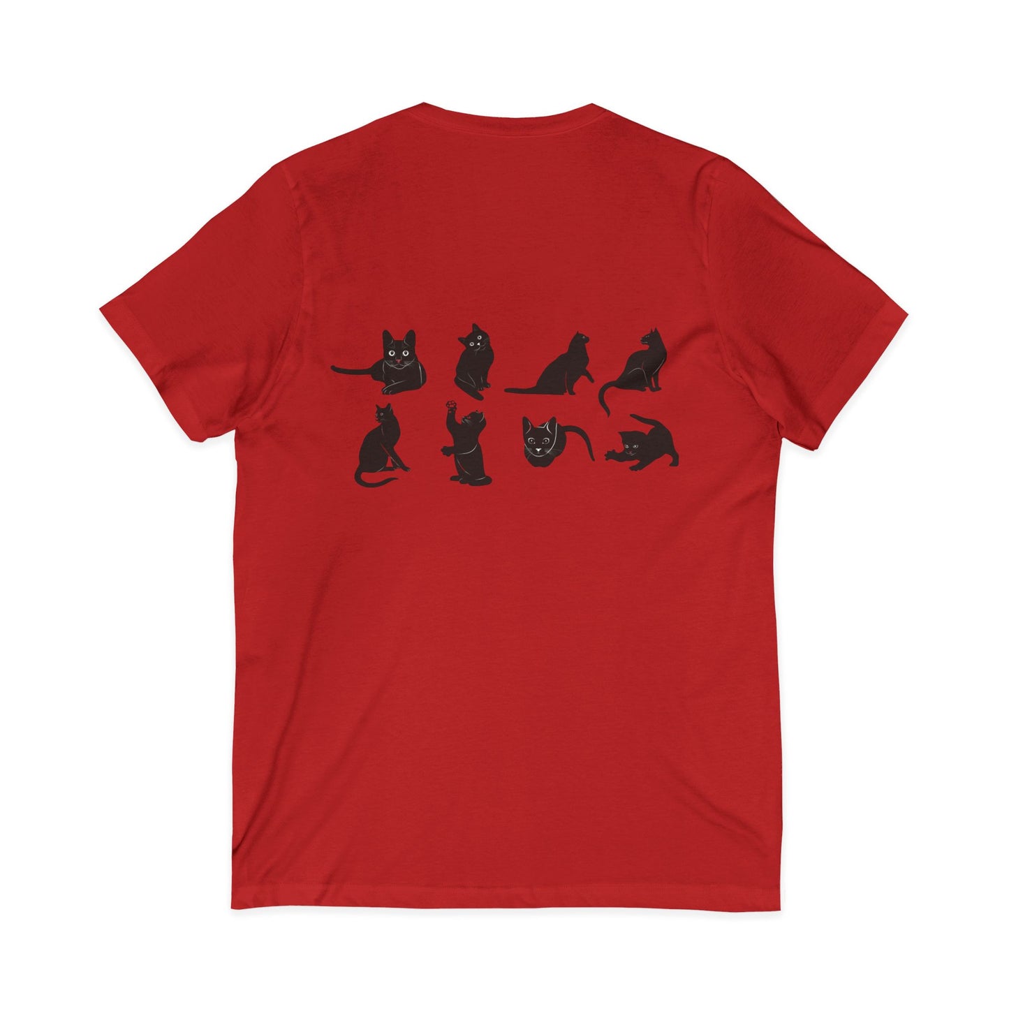 Cats Unisex Short Sleeve V-Neck Tee