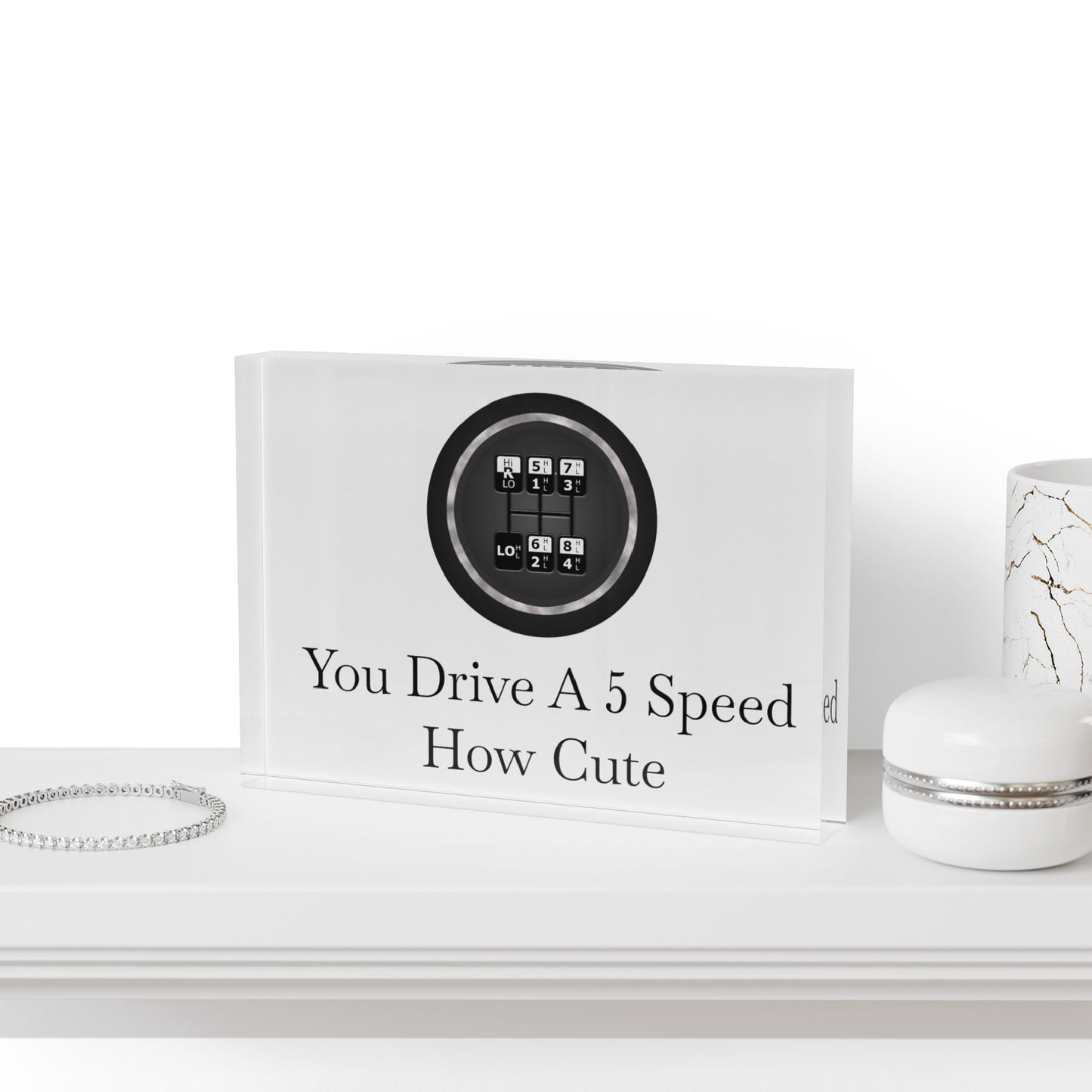 5 Speed How Cute Acrylic Photo Block