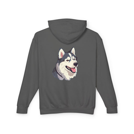 Malamute Head Unisex Lightweight Hoodie