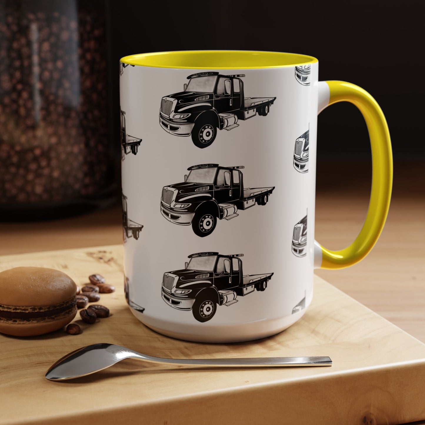 Flatbed Tow Truck 2-Tone Coffee Mug