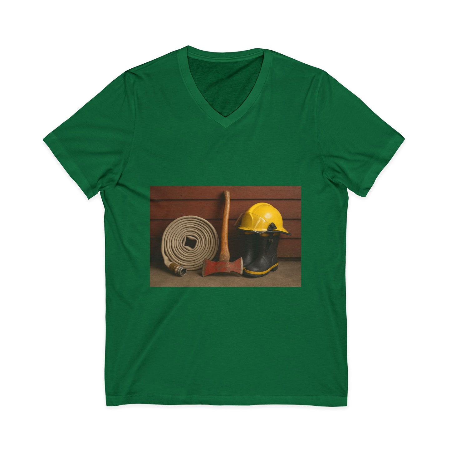 Fire/Rescue Appreciation Unisex Short Sleeve V-Neck Tee