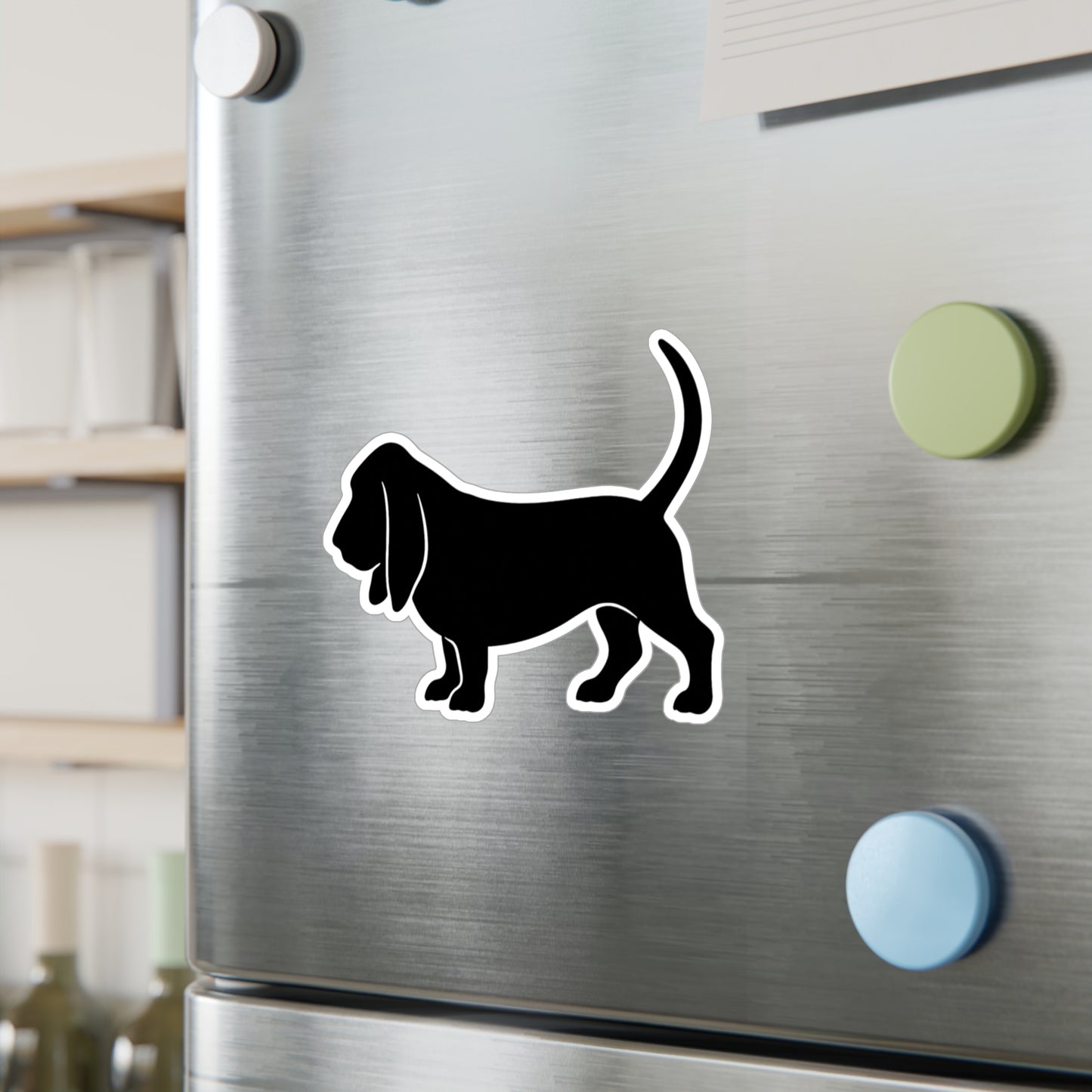 Basset Hound Silhouette Vinyl Decal