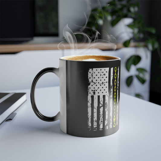 Thin Yellow Line Color Changing Mug