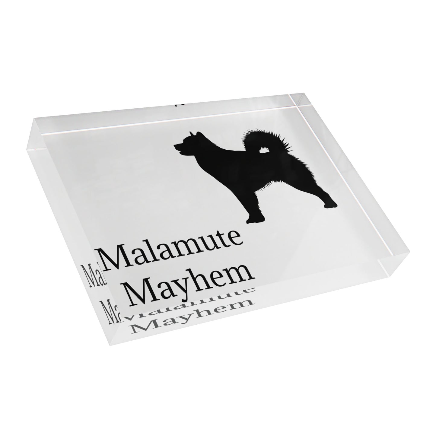 Malamute Mayhem Acrylic Photo Block