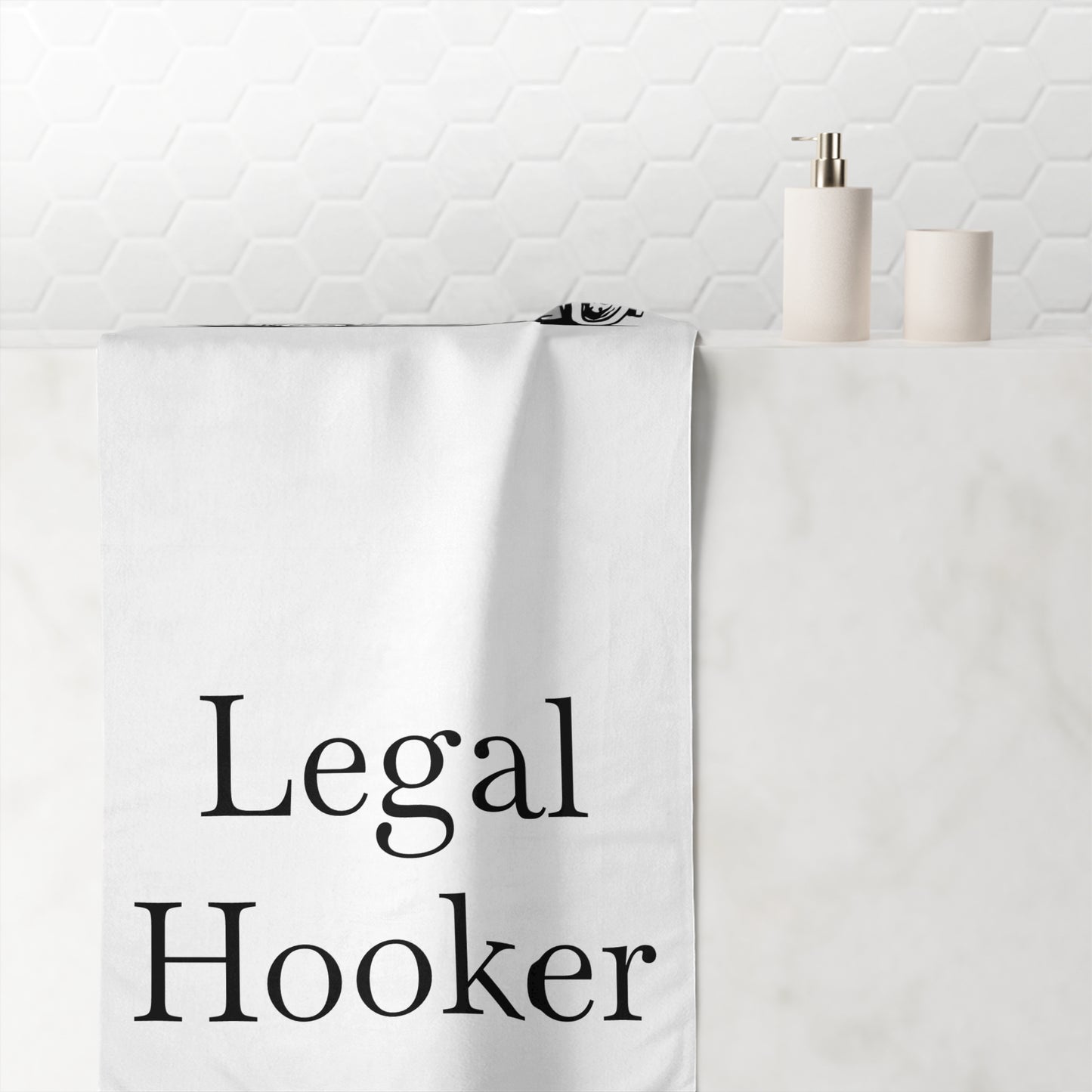 Legal H**ker Wheel Lift Tow Truck Mink-Cotton  Beach Towel