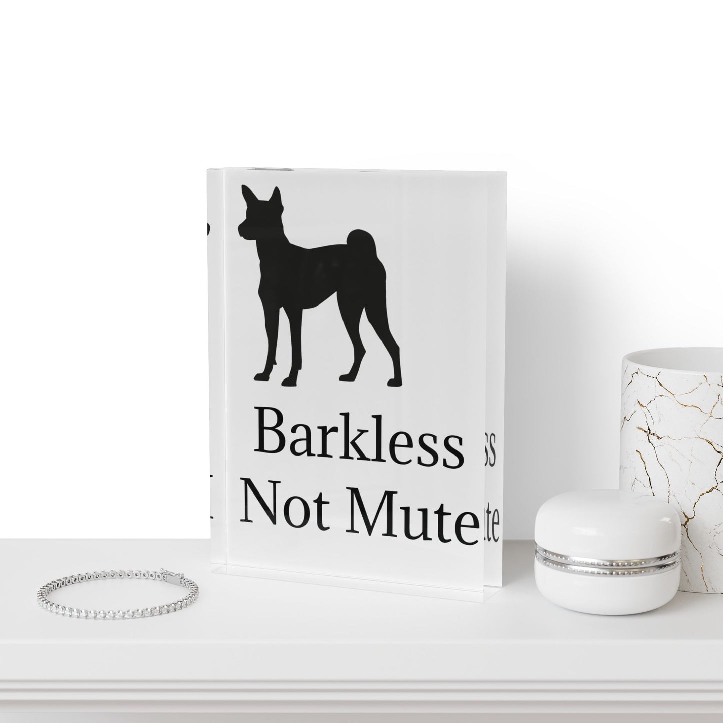 Barkless Not Mute Acrylic Photo Block