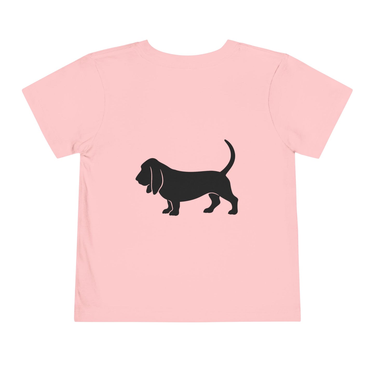 Basset Hound Silhouette Toddler Unisex Short Sleeve Crewneck Tee