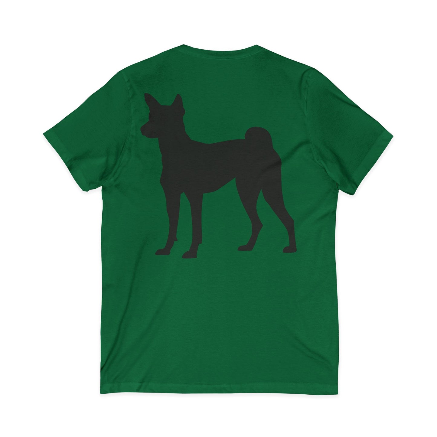 Basenji Silhouette Unisex Short Sleeve V-Neck Tee