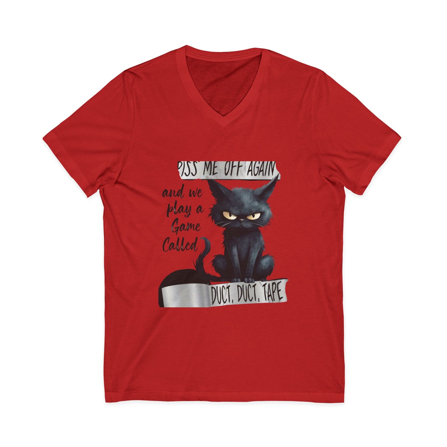 Duct, Duct, Tape Unisex Short Sleeve V-Neck Tee