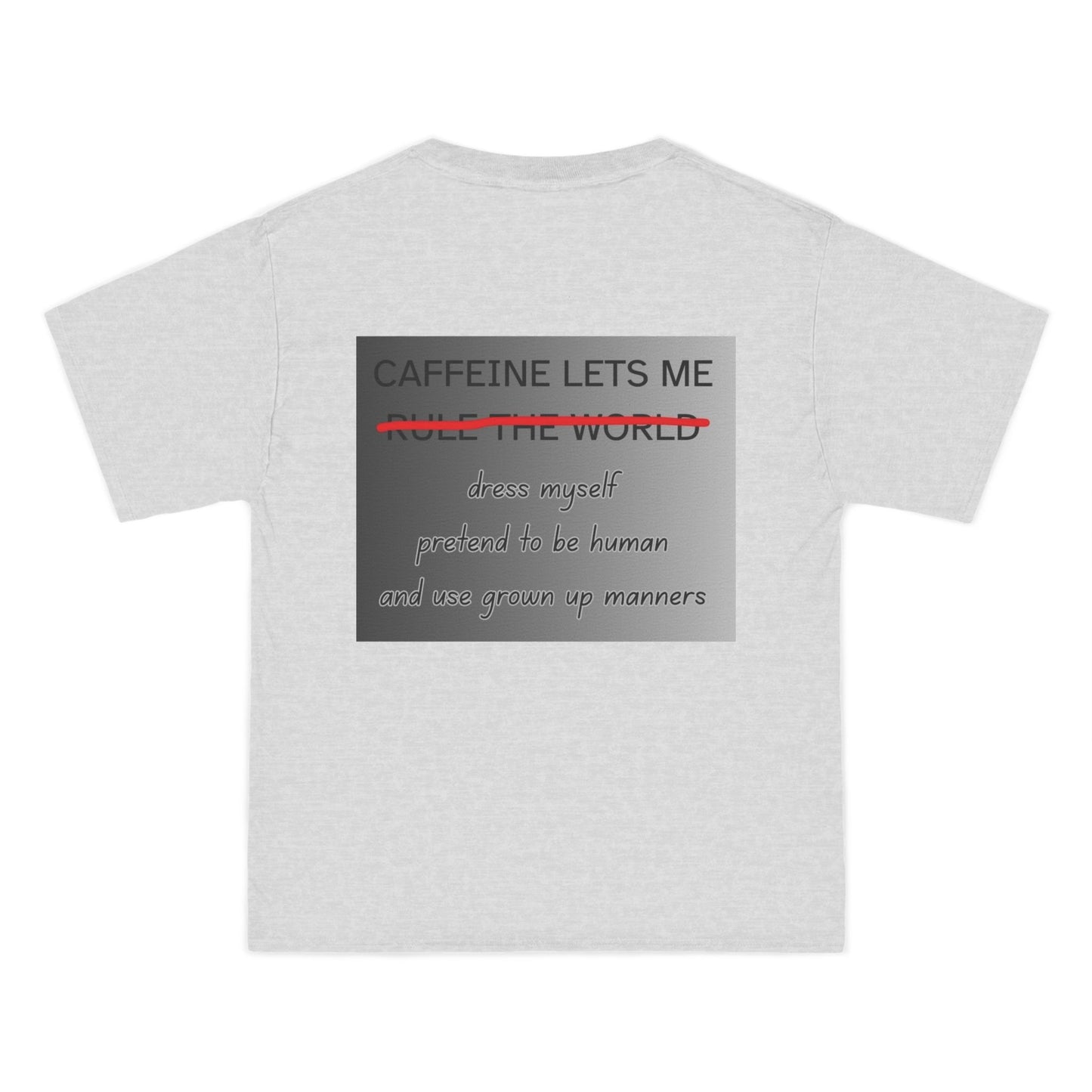 Caffeine Lets Me Men's Short-Sleeve Crewneck Tee