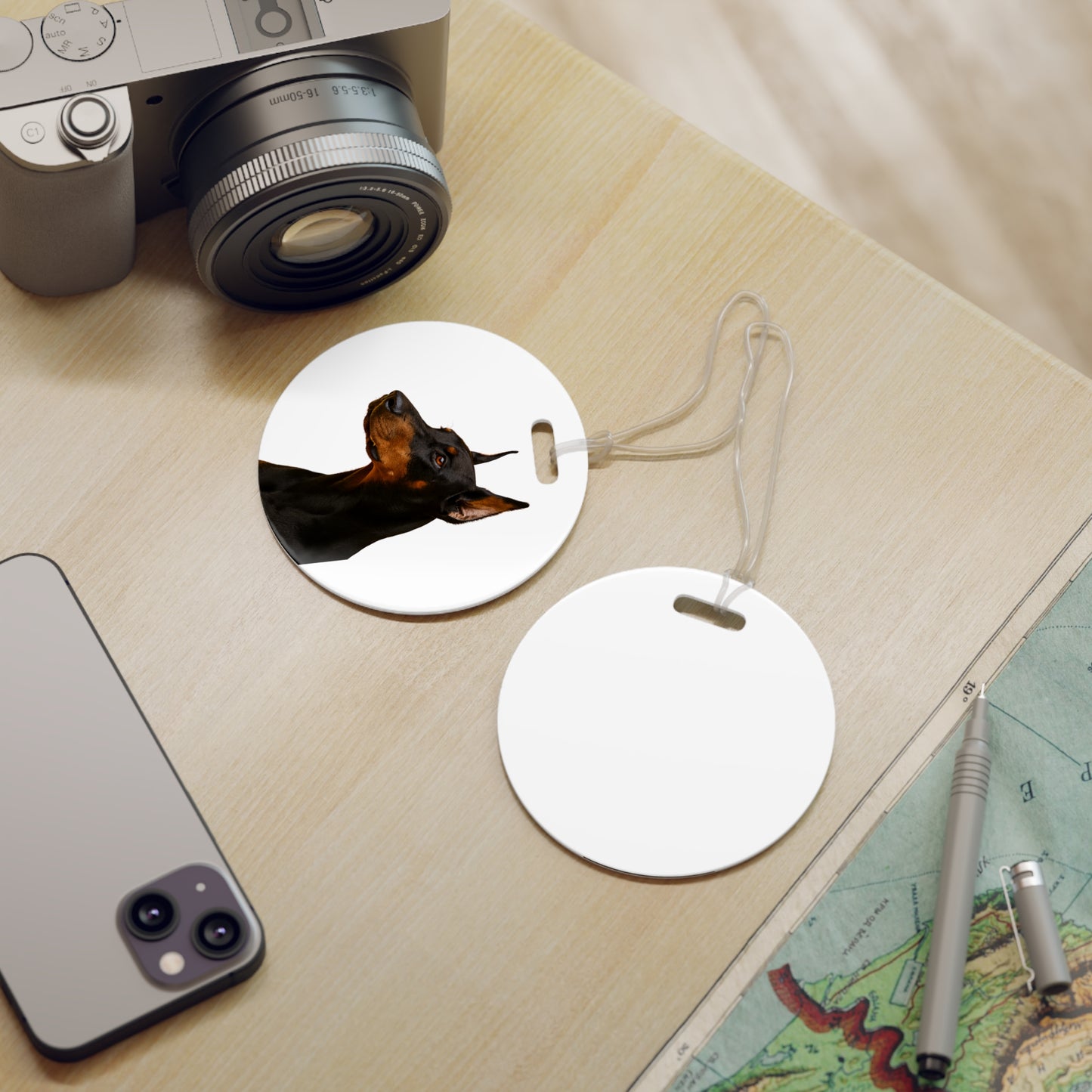 Doberman Head Luggage Tag