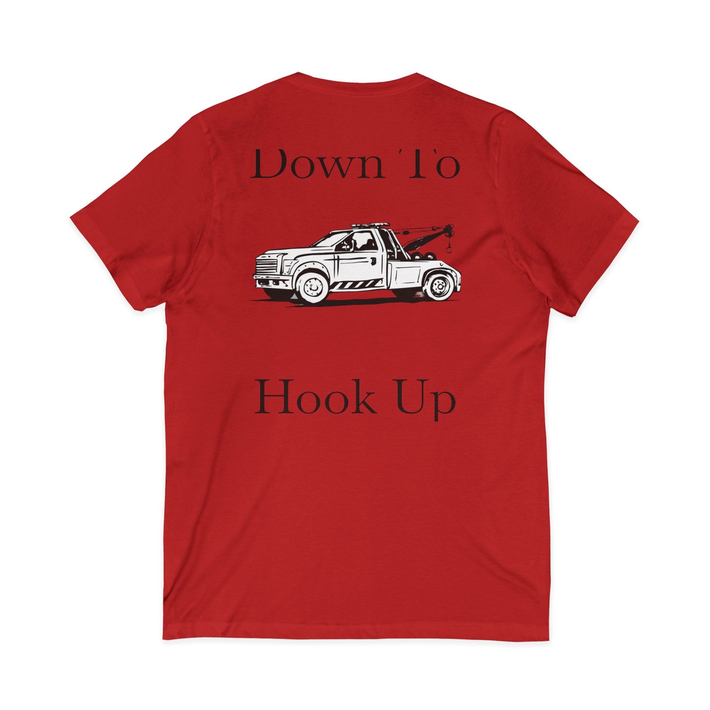 Down To Hook Up Unisex Short Sleeve V-Neck Tee