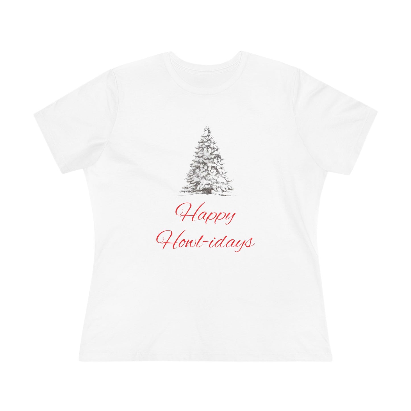 Happy Howl-idays Women's Short Sleeve Crewneck Tee